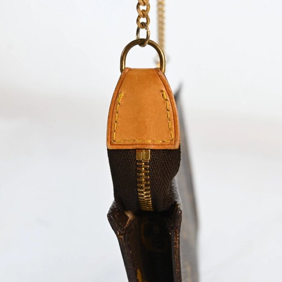 Authentic LOUIS VUITTON Monogram Bucket PM Pouch with Chain bsj425-110825 - Picture 7 of 16